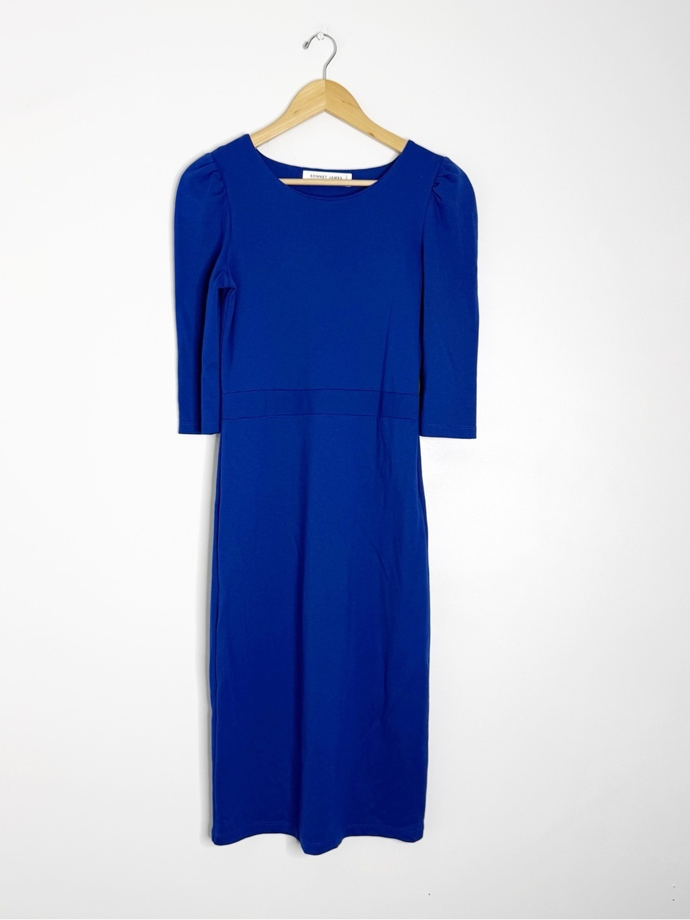 Sonnet James Lucie Play Dress Royal Blue Size Small Stretch Midi Dress